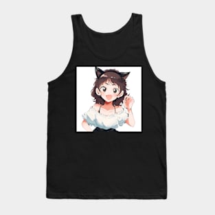 Cat Girl Retro 1990s Style Tank Top